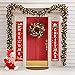 D-FantiX Door Banner Merry Christmas Porch Sign Hanging Outdoor Indoor Xmas Decoration for Home Apartment, 73.6'' x 13.7'', Red