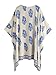SweatyRocks Women Kimono Vintage Floral Beach Cover Up (Small, Blue)