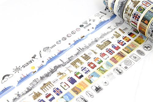 Travel Scenery Theme washi tape weather travel suitcase travel stamp postmark