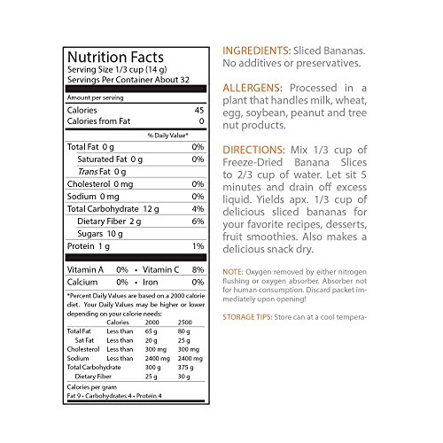 Emergency Essentials Freeze Dried Banana Slices 16 oz Pricepulse