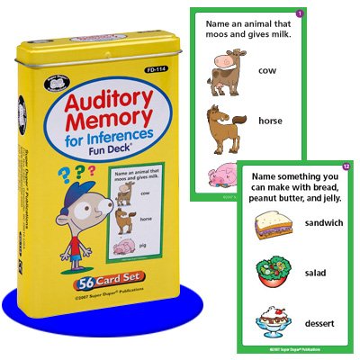 Auditory Memory for Inferences Fun Deck Cards - Super Duper Educational Learning Toy for Kids