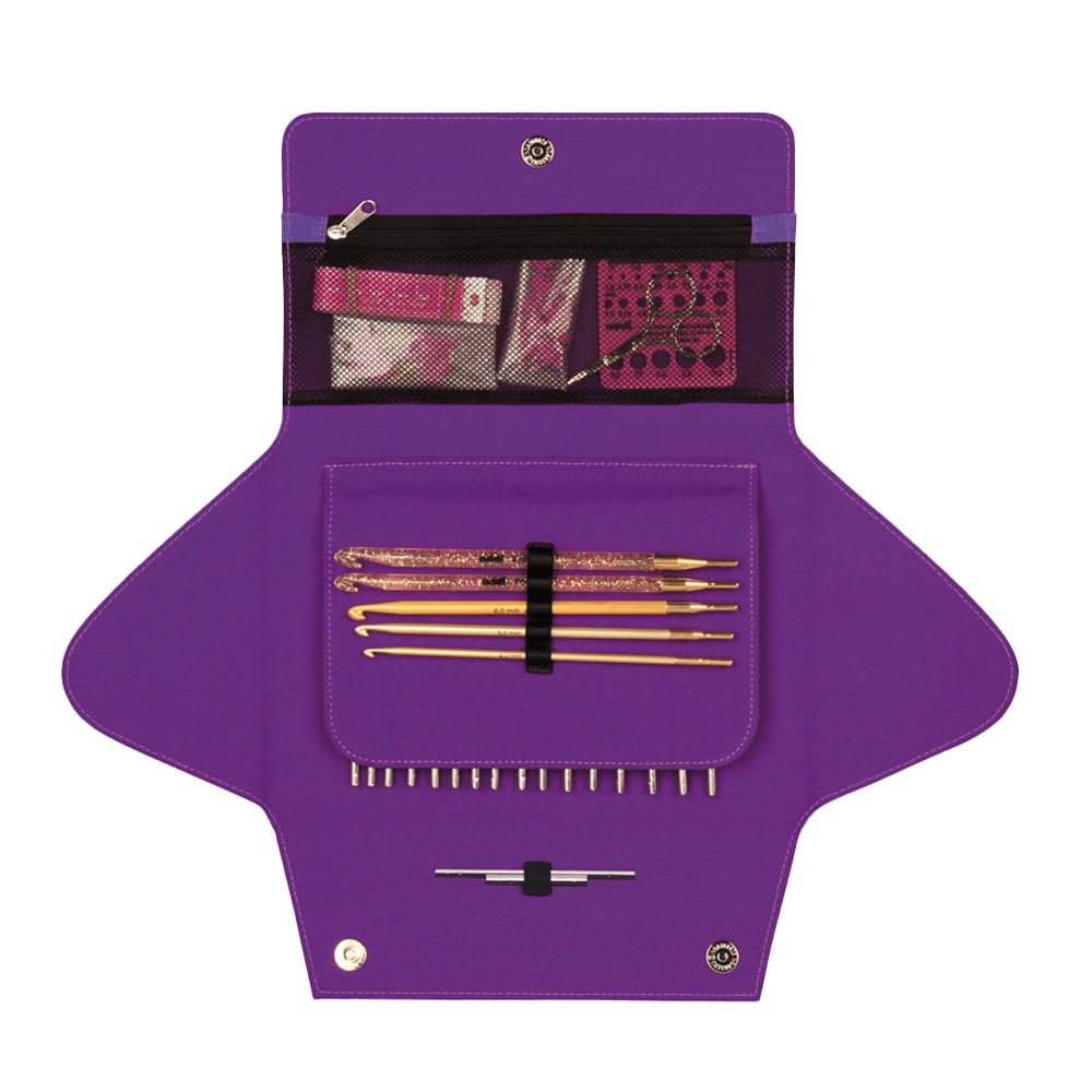 Addi AddiClick Crochet Hook, Metal, Purple, 25 x 17 x 5 cm