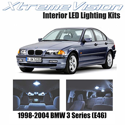 Click Here to See More Images XtremeVision BMW 3 Series (E46) 1998-2004 (9 Pieces) Cool White Premium Interior LED Kit Package + Installation Tool