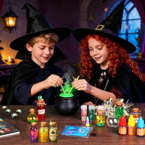Kit Experimentos Ciência STEM Educacional Infantil Mais de 50+ Combinações de Química, Brinquedo Didático Presente Criança (Kit de Poções Mágicas)