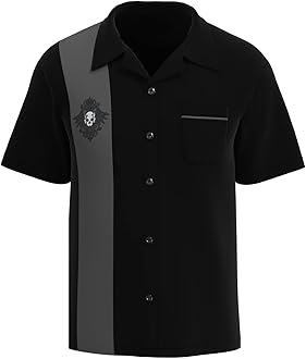Skull bowling shirt Clearance