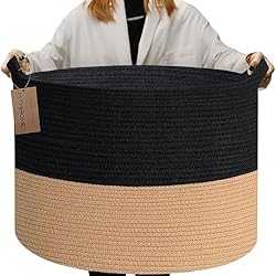 MXMHOME XXL Woven Rope Basket With