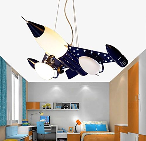 Yxx max Pendant Lights Chandelier Modern Aircraft Pendant Lamp - Children's Bedroom LED Ceiling Lamp, Boy Cartoon Lamp Indoor Hanging Lights (Color : Tri-Color Dimming)