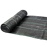 BeGrit Toiles de Paillage Biodegradable Tissée Toile Anti-Mauvaises Herbes 1,5M 