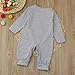 Sharemen Newborn Baby Boy Girl Letter Long Sleeve Romper Bodysuit Outfit Clothes (0-3 Months, Gray)