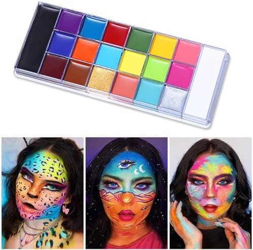 Face Painting Oil Palette, Professional Flash Non Toxic Safe Party ...