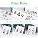 Christmas Stud Earrings Gift - 8PCS Hypoallergenic Holiday Earrings for Women Teen Girls
