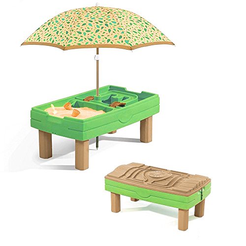 Sand Box for Kids with Cover Activity Water Table Outdoor Playful Center with Umbrella & Accessory Kit Sensory Play Fun Table Home Garden Beach Backyard Toy Splashing & Building Game eBook by BADAshop - Thumbnail 4