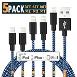 iPhone Charger Lightning Cable iPhone Cable Apple MFi Certified iphone charer cable Xs MAX XR X 8 7 6s 6 5E Plus ipad car Charger Charging Cable Cord Fast Long USB 3 3 6 6 10 ft to Chargers KAIWEI