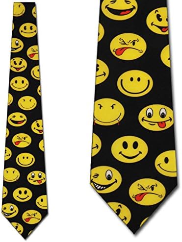 Smiley Face Ties Smile Neckties Yellow tie Mens Necktie