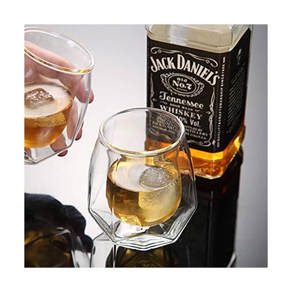 metagio Whiskygläser aus Kristall, Bourbon-Cocktails, Rum, langlebig, altmodische Gläser (#01), 2 Stück – Bild 5