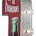 American Art Decor Vintage LED Marquee Wall Decor - Retro Wall Sign w/LED Light Bulbs - Battery Operated Metal Wall Art for Bar, Man Cave, Garage, Game Room & More (Coke Red, 25.25