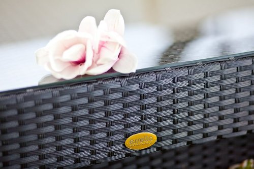 essella Polyrattan Garnitur Melbourne in Schwarz – Bild 6