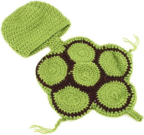 Amazon Co Jp Yideahome 亀さんに変身 寝相アートニット帽 ベビー服 記念撮影 コスチューム 衣装 赤ちゃん服 コスプレ 着ぐるみ 亀 グリーンとブラック ホーム キッチン