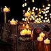 AGPTEK 100pcs Flickering LED Flameless Candles Battery-Operated Tealights for Wedding Holiday Christmas Party Home Decoration (Amber Yellow)