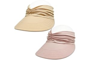 ZYAWP Sun Hat Women Sun Beach Visor Cap UV Protection with Wide Brim for Sports Beach Golf Hiking