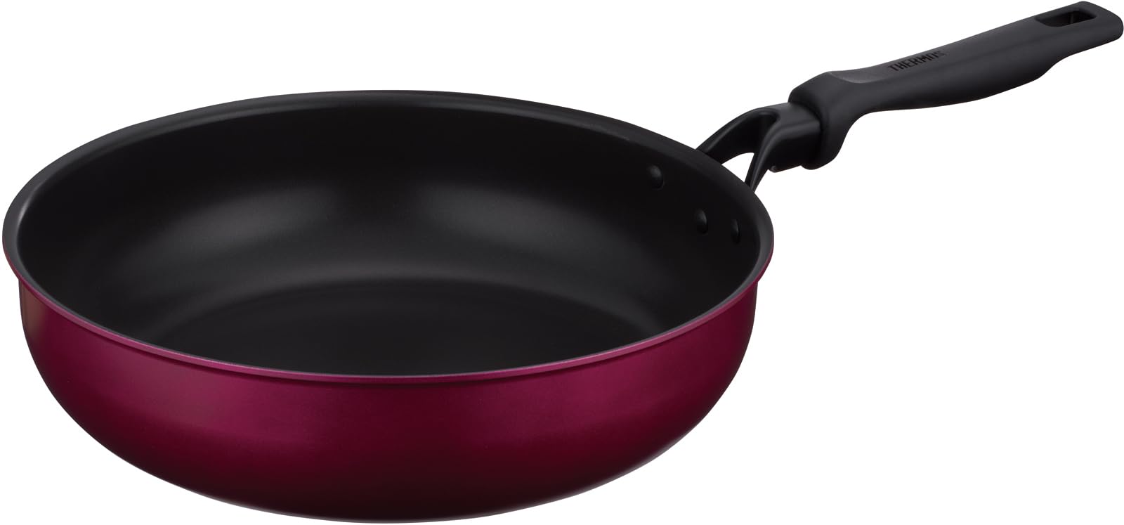 サーモス デュラブルシリーズ 炒め鍋 30cm レッド ガス火・IH対応 焦げつきにくい 耐久性コーティング PFOA PFOS不使用 握りやすいハンドル設計 KFM-030D R商品画像