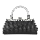8.8'' Evening Bag,ULG Women's Handbag Clutch Purse Rhinestone Wallet,J1302Black ...