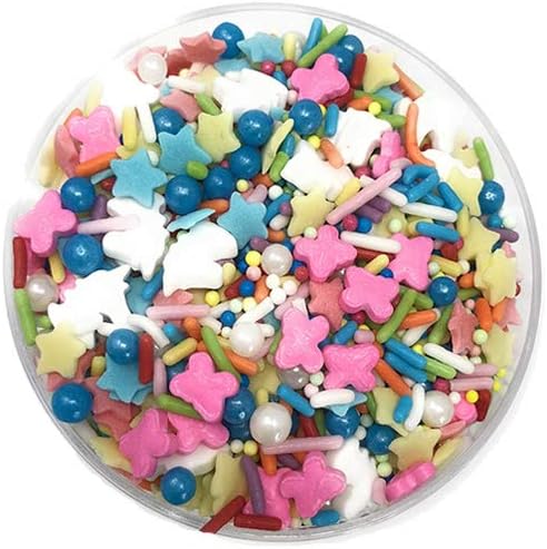 Ultimate Baker Unicorn Edible Sprinkles for Cake Decorating and Cupcakes, Decorative Sprinkles in Resealable Bag (Fiesta, 4oz)