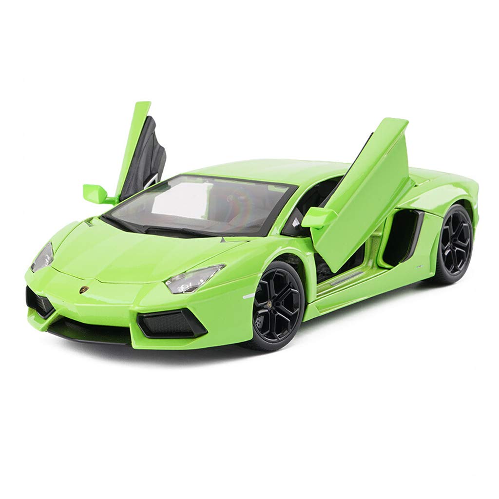 Xuping shop モデルカー/スタティックメタル玩具、スポーツカーシミュレーション合金ダイカストカーモデル大人のおもちゃコレクション飾り1:18スケール (色 : 緑) B07RL9DFXT 緑  