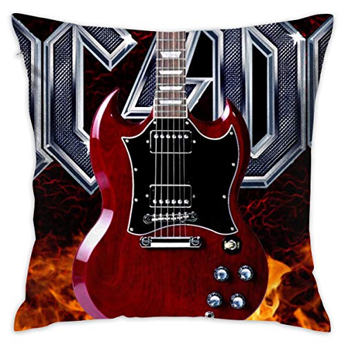 Patrick C Smith ACDC Pillow Cases Pillow Covers Decorative 18X18 in Square Pillowcase Cushion Covers with Zipper