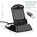 [Upgraded] Youkex for Fitbit Versa Charger, Replacement Charging Stand Charge Station Dock for Fitbit Versa Smart Watch with 1.5M Charging Cable (Black)