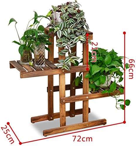 Solid wood flower stand/showy/flower pot/green rose multi-layer floor shelf/bonsai wooden flower racks/balcony living room indoor flower-D