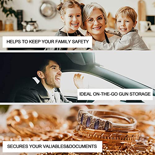 TIGERKING Gun Safes for Pistols, Quick Access Pistol Safe with FourKeypad and 2 Emergency Keys