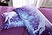 Alicemall 3D Unicorn Bedding Elegant White Unicorn Butterfly Flying Snowflake Print Duvet Cover Set, Soft and Breathable 4 Pieces Purple Bedding Set, Full Size College Bed Set (Full, Purple Unicorn)