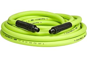 Flexzilla Air Hose, 1/2 in. x 25 ft., 3/8 in. MNPT Fittings, Heavy Duty, Lightweight, Hybrid, ZillaGreen - HFZ1225YW3