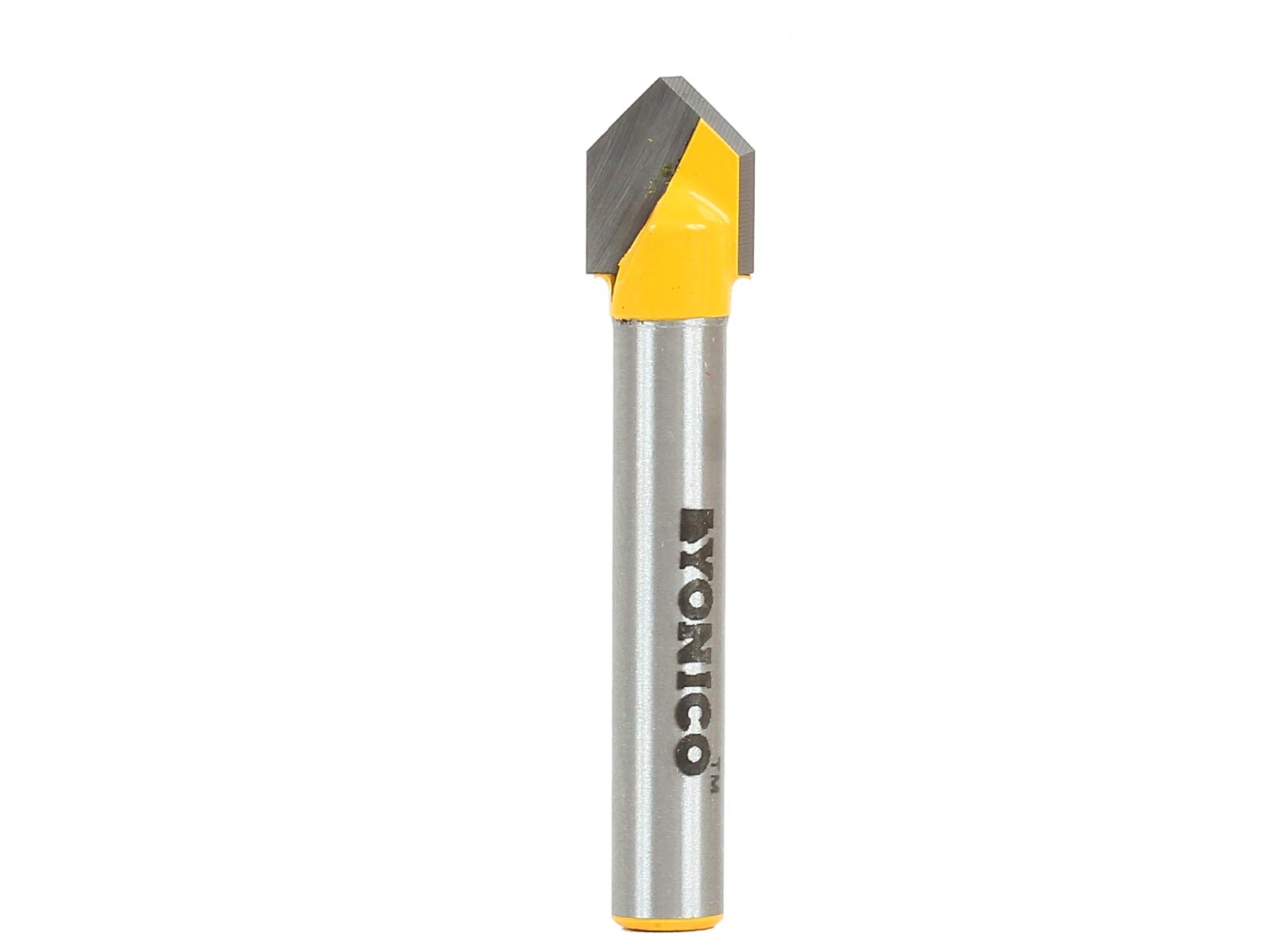 Yonico 14987q - V Groove Router Bit, Angle: 90 Deg., Diameter: 3/8" - 1/4" Shank