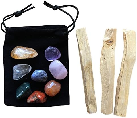 Reiki-Energy-Infused Chakra Stones for Healing - with Palo Santo Incense Sticks