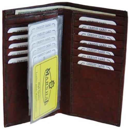 New Soft Leather Check Book & Credit Card Holder #254CF