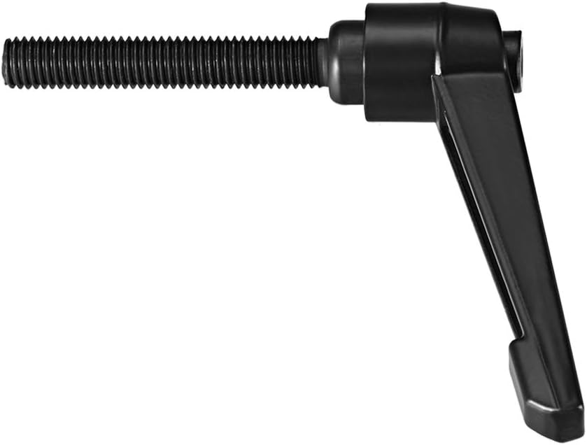 sourcing map M10 x 50mm Handle Adjustable Clamping Lever Thread Push Button Ratchet Male Threaded Stud Knobs Quick Release Screw Handles Bolts with Locking Lever Black - Image 3