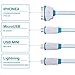 USB Charging Cable, Retractable 4 in 1 Multifunctional Universal USB Charger Cable for Car,iPhone 7 / 7 Plus 6s/6s Plus/5/5S/4S/4, iPad 3 / Mini / Pro, Samsung, HTC, Motorola, Nexus, LG, Android