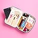 Ellis James Designs Extra Large Makeup Bag With Compartments - big makeup bag organizer, large cosmetic bag black, train case makeup bag large, huge makeup bag With Handle Travel Make Up Bag For Women