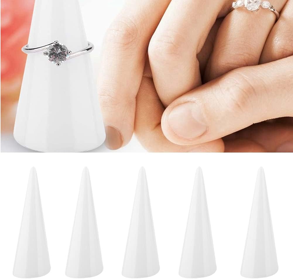 TMISHION Ring Finger Display, Support for Ring 5pcs Single Finger Ring Showcase Stand Display