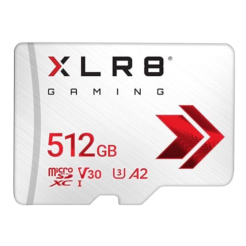 PNY 512GB XLR8 Gaming microSDXC Memory Card 100MB/s, UHS-I, 4K