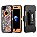 iPhone 7 Case, [Shockproof] [Drop Protection] [Heavy Duty] Tough Rugged Hybrid Hard Shell Cover Case with Belt-Clip for Apple iPhone 7 [4.7 inch] (7P-Orange-Case)