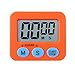 10 Pack Small Mini Digital Kitchen Timer Magnetic Countdown Up Minute Second Timer (10 Orange)