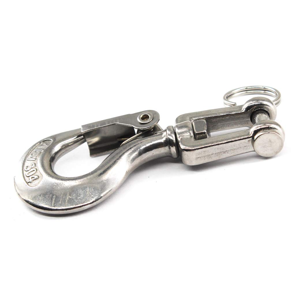 thumbnail image 2 of Tow Hook AMYSPORTS Heavy Duty Slip Hook Lifting Winch Steel Slip Hook Load Safety Trailer Clevis Hooks Stainless Transport 1/2 Inch 3000lbsf - Online Marketplace Non-slip Handle Rescue Hook 2 of 13