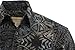 Johari West Men's Button-Down Short Sleeve Shirt, Geometric Forest (Black, Large)