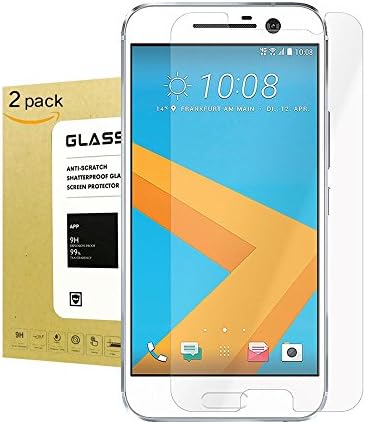 For HTC 10 Tempered Glass Screen Protector ,Jyline [2Pack] Bubble Free 9H Hardness[Ultra-Clear] [Scratch Proof] [Case Friendly] Screen Protector for HTC 10