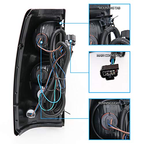 image for AmeriLite Replacement Rear Brake Tail Lights Set for Chevy Silverado T