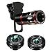 camera lens 4 in 1 10x Zoom Telephoto + Fish Eye + Wide Angle + Macro Clip on Cellphone Lens Kits For iPhone 6S 6, Samsung, HTC, Ipad, Tablet, PC, Laptops