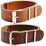 20mm Synthetic Leather 2 Pack strap with spring bar tool and 4 spring bars - Barron Watch Company [BWC]…